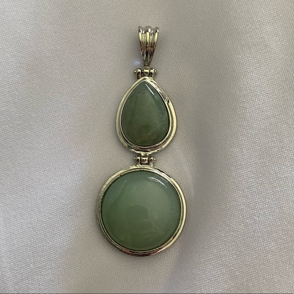 Green Aventurine Silver Pendant